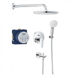 Набор для душа GROHE BauEdge: смеситель, SmartBox, верхний душ, шланг, ручной душ, хром (25291000)