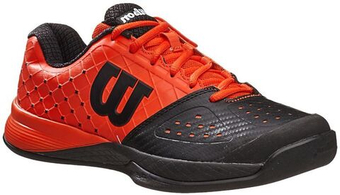 Детские Кроссовки теннисные Wilson Glide Jr - черный/томатно-красный/черный