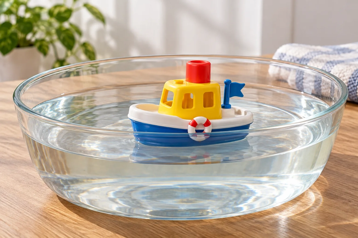 Почему игрушка для купания может переворачиваться в воде