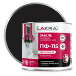 ЛАКРА  Эмаль ПФ-115 Черная 1,9кг (LAKRA)
