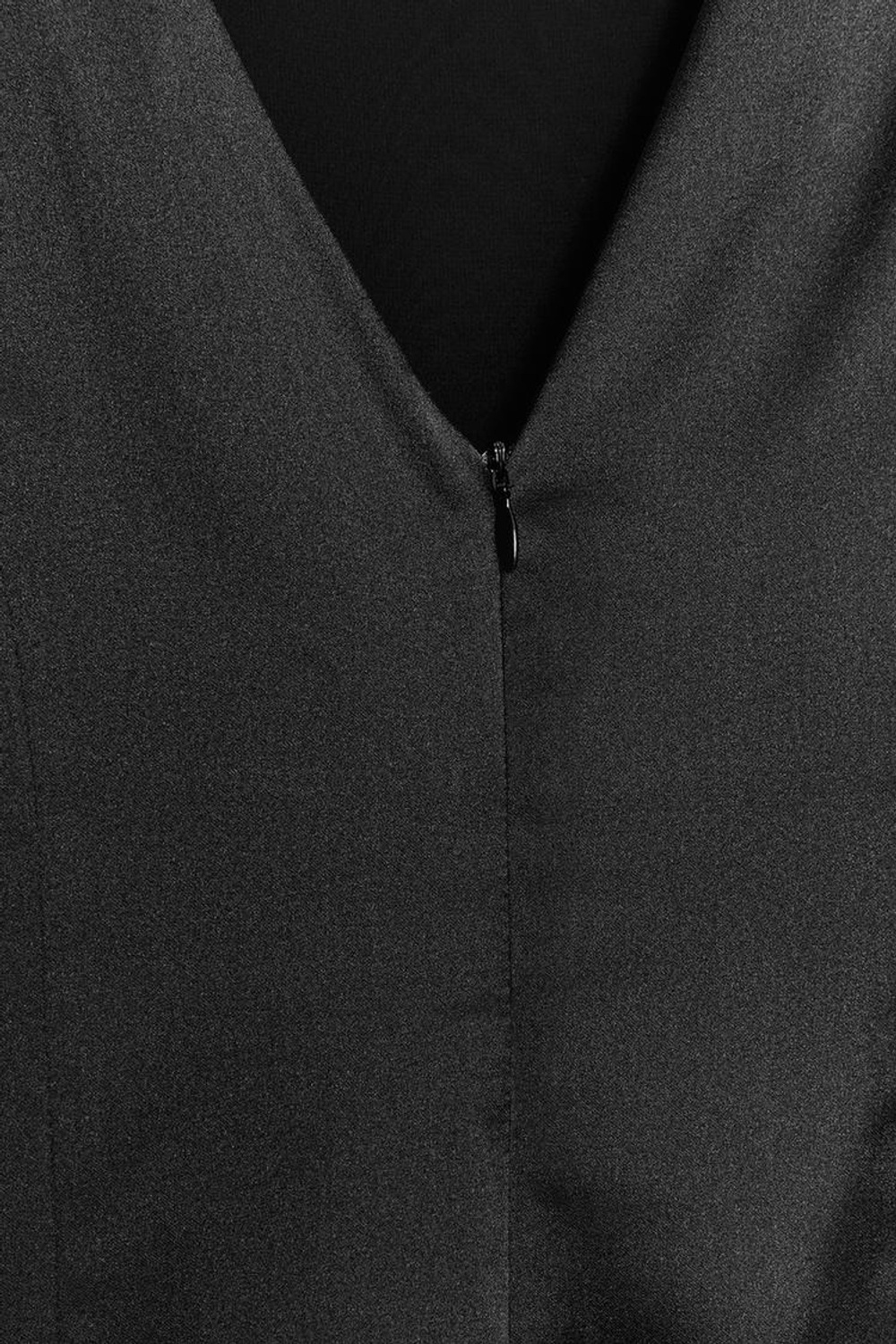 ZARA ДЛИННОЕ КОМБИНИРОВАННОЕ ПЛАТЬЕ, ЧЕРНЫЙ