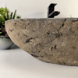 Раковина из речного камня RS-65226 52x40x15 из натурального камня