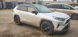Дефлекторы дверей Toyota RAV4 2019+ ХРОМ молдинг Luna