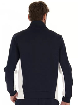 Мужская теннисная кофта Lotto Squadra II Jacket - navy blue/bright white