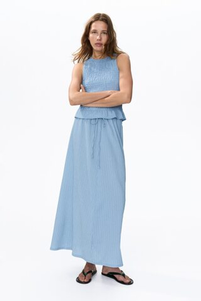Топ из жатого джерси со сборками - H&M