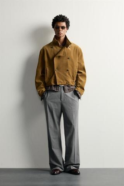 КУРТКА CROPPED FIT ИЗ ВЕЛЬВЕТА — ZARA