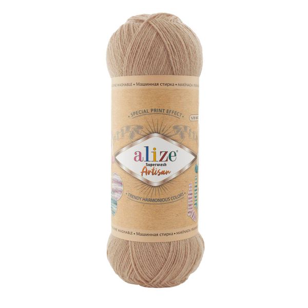 Пряжа Alize (Ализе) Superwash Artisan / уп.5 мот. по 100 г, 420 м, 431 беж