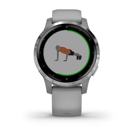 Смарт часы Garmin Vivoactive 4S, серые с серебристым безелем 010-02172-03
