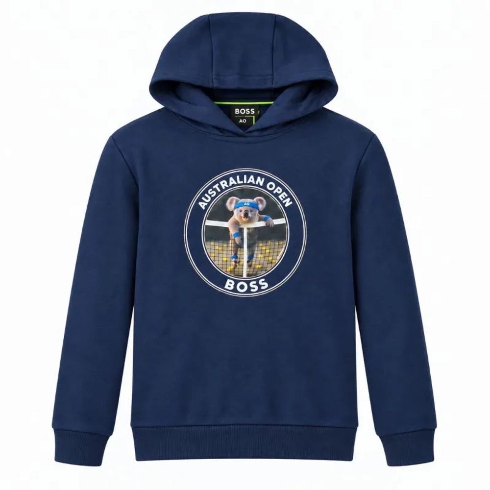 Кофта для мальчика теннисная BOSS x AO Kids French Terry Logo - marine blue
