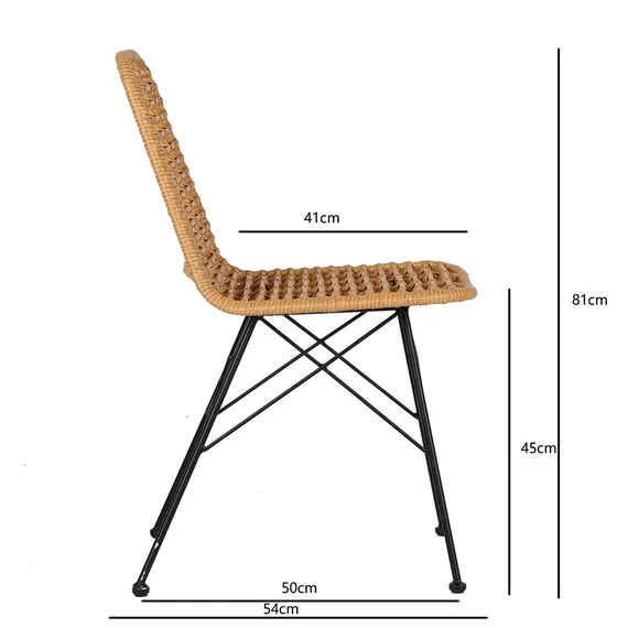 Стул Vetle Flat, светлый ротанг