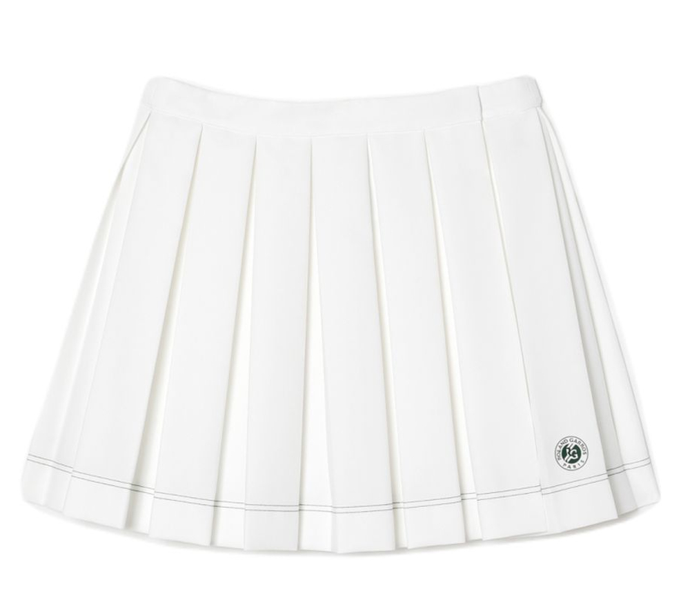 Теннисная юбка Lacoste Sport Roland Garros Edition Pleated - white