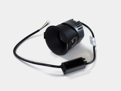 Светильник встраиваемый 12Вт 55° IP65 черный 3000К поворотный RC-D84-12-BL-WW65