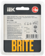 BRITE Рамка 1-местная РУ-1-2-БрП стекло персиковый матовый IEK