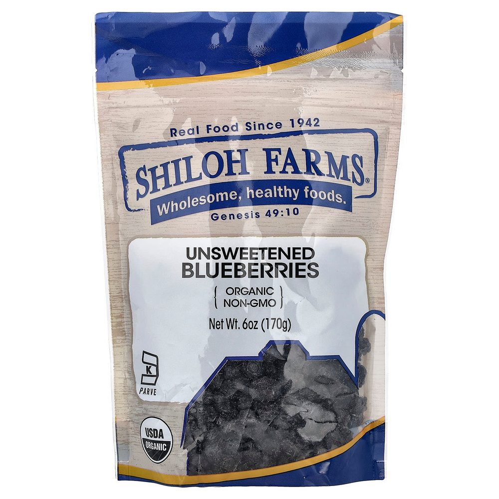 Shiloh Farms, органическая черника, без подсластителей, 170 г (6 унций)