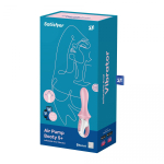 Розовый вибромассажер Air Pump Booty 5+ - 18,1 см. (Цвет: розовый)