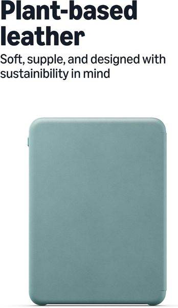 Оригинальный чехол для Amazon Kindle Paperwhite/Colorsoft 2026 Plant-Based Leather Cover, Зеленый | Seaglass Green