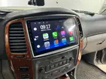Магнитола для Toyota Land Cruiser 100, Lexus LX470 2002-2007 (климат на цветном экране) - Kuberg QLed, Android 13, Быстрейшая, CarPlay, SIM-слот