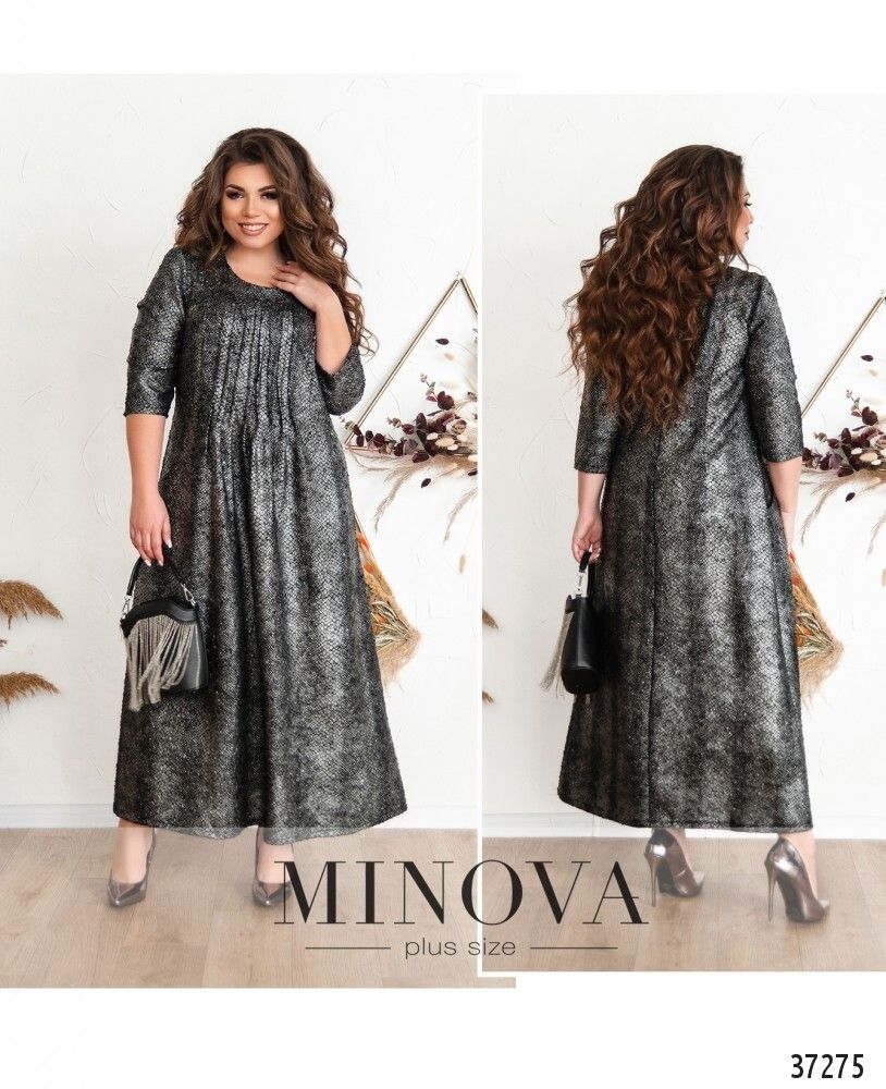 Платье 403Б-серый Minova Платье 403Б-серый Minova