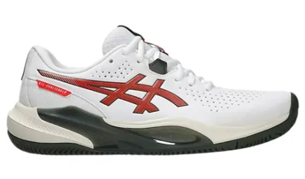 Мужские теннисные кроссовки Asics Gel-Challenger 15 Clay - white/cherry tomato