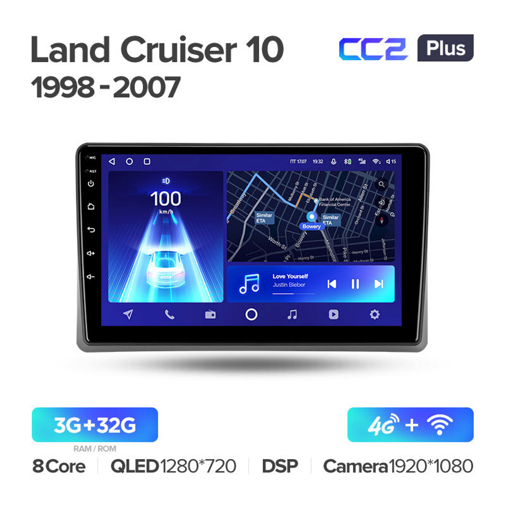 Teyes CC2 Plus 9" для Toyota Land Cruiser 100 1998-2007