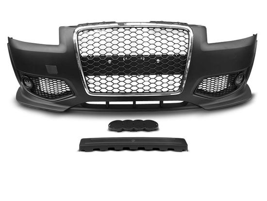Бампер передний RS STYLE CHROME BLACK для AUDI A3 8P