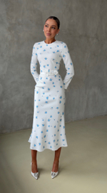 Платье Lina flower light blue