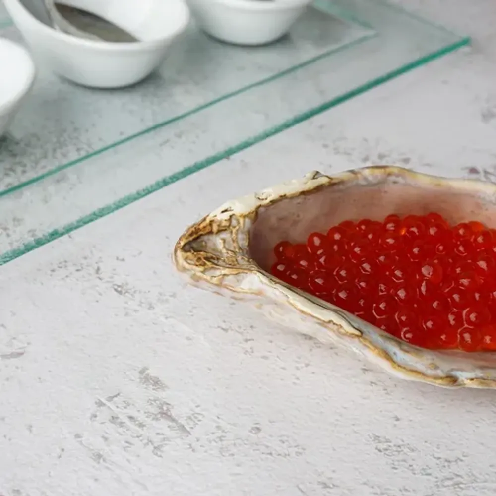 Блюдо для подачи 12,6*6,6 см h3,2 см 15 мл емкость для закусок Pearl Shell Frutti di Mare P.L. [1]