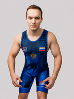 Трико борцовское ESKHATA синий
