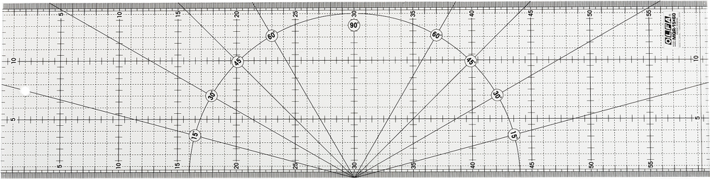 OL-MQR-15x60 Линейка разметочная, метрическая, 150х600 мм