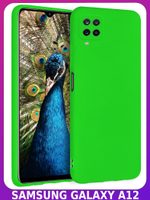Мягкий Soft Touch чехол из силикона для SAMSUNG GALAXY A12 / M12 с бархатной подкладкой