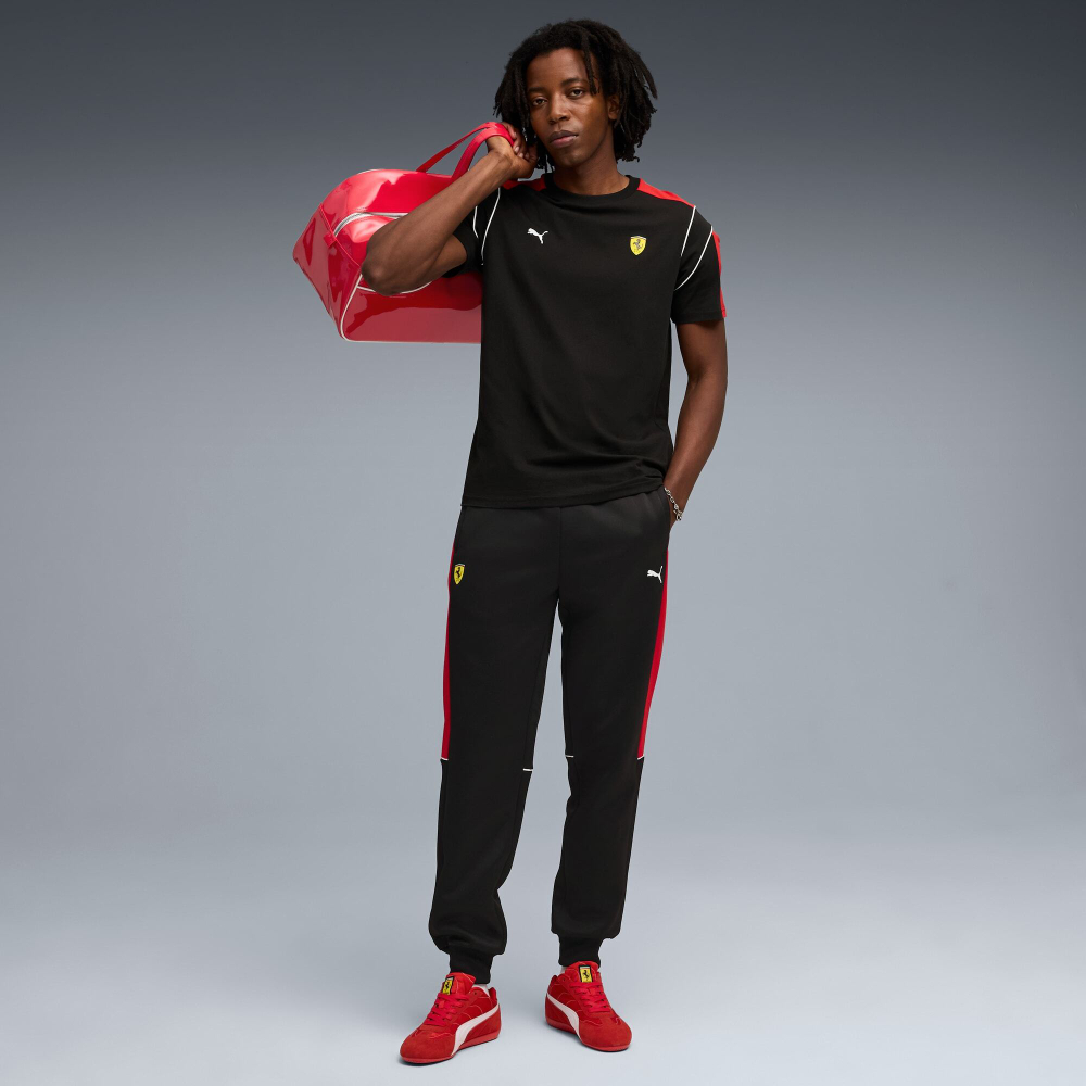 PUMA X SCUDERIA FERRARI МУЖСКИЕ СПОРТИВНЫЕ БРЮКИ MT7, ЧЕРНЫЙ