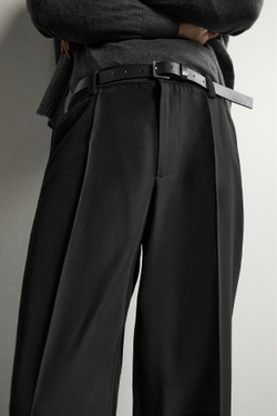ZARA БРЮКИ STRAIGHT FIT, ЧЕРНЫЙ