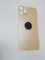 Задняя крышка для iPhone 11 Pro (A2215) Золото (стекло, широкий вырез под камеру, логотип)