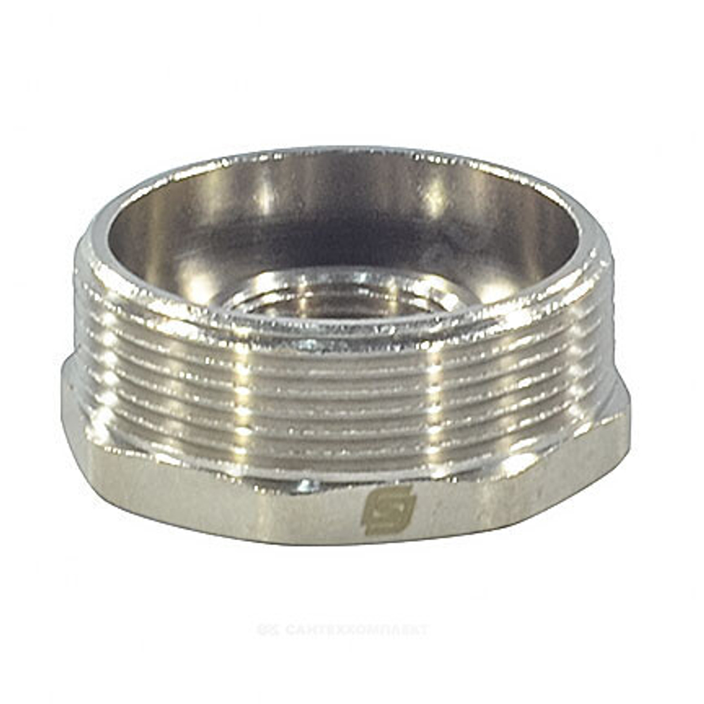 Футорка латунь никель Ду 50х32 (2"х1 1/4") НР/ВР SantechSystems