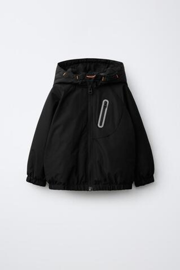 ZARA ФУНКЦИОНАЛЬНЫЙ ДОЖДЕВИК WATER REPELLENT, ЧЕРНЫЙ