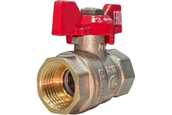 Кран шаровый ROMMER В-В 1/2" бабочка стандартнопроходной 39788