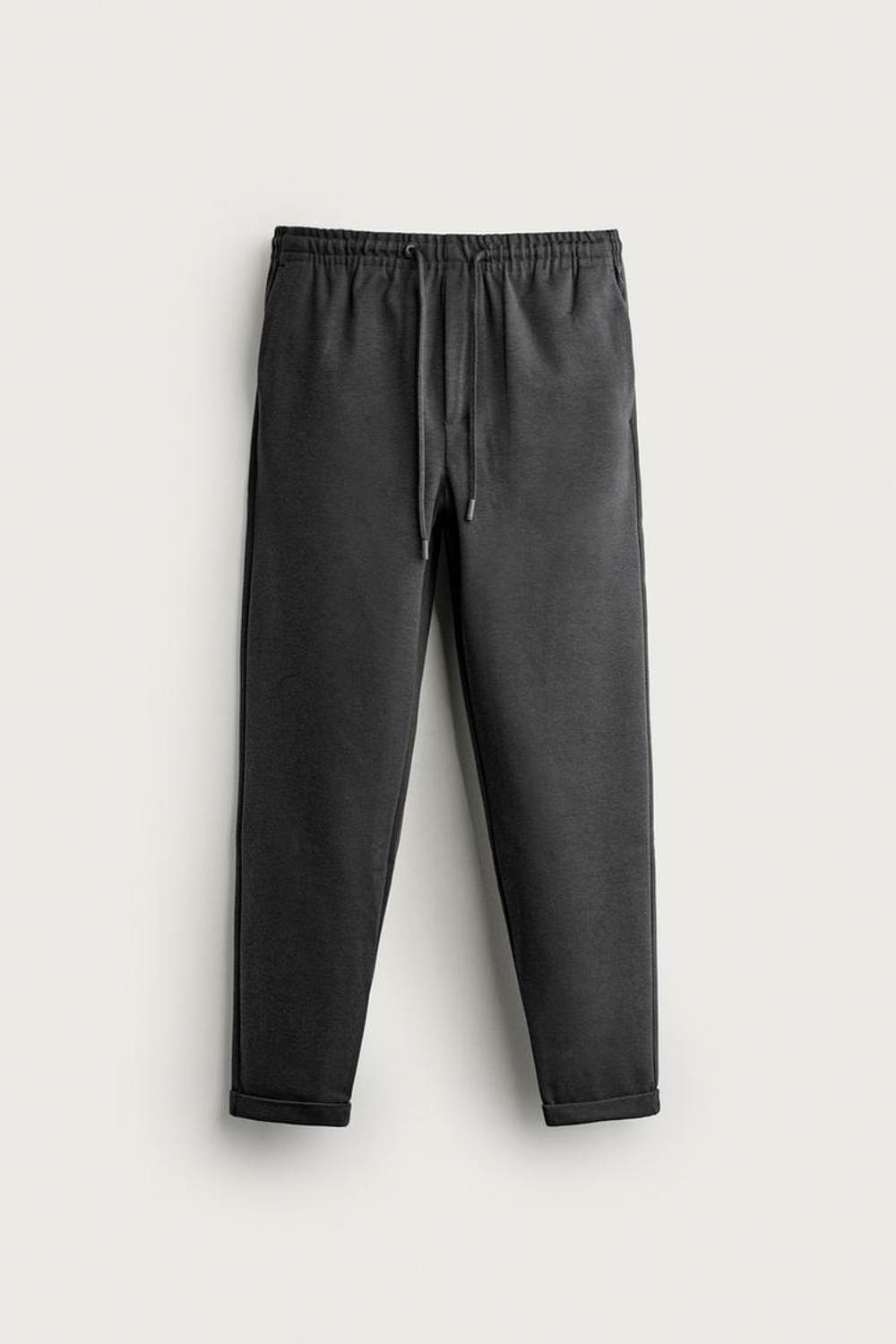 ZARA БРЮКИ-ДЖОГГЕРЫ NON IRON КОМФОРТНОЙ ПОСАДКИ, СВИНЦОВЫЙ