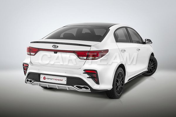 Бампер задний на Kia Rio IV "ЮролТюнинг" Kudos окрашенный в цвет