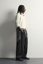 БРЮКИ BALLOON FIT В ТОНКУЮ ПОЛОСКУ — ZARA