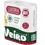Полотенца бумажные VEIRO Luxoria 3 сл., 2 рул.