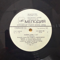 Виниловая пластинка Дж. Россини - Сорока Воровка LP Мелодия