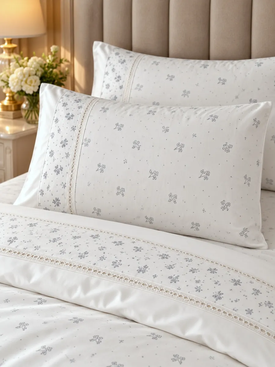 Gelin Home КПБ 6 пр. FILIZ серый цвет пододеяльник 200*220, простынь 240*260, наволочки 50*70 2шт, декоративные наволочки 50*70 2шт GLNN009 — фото 4