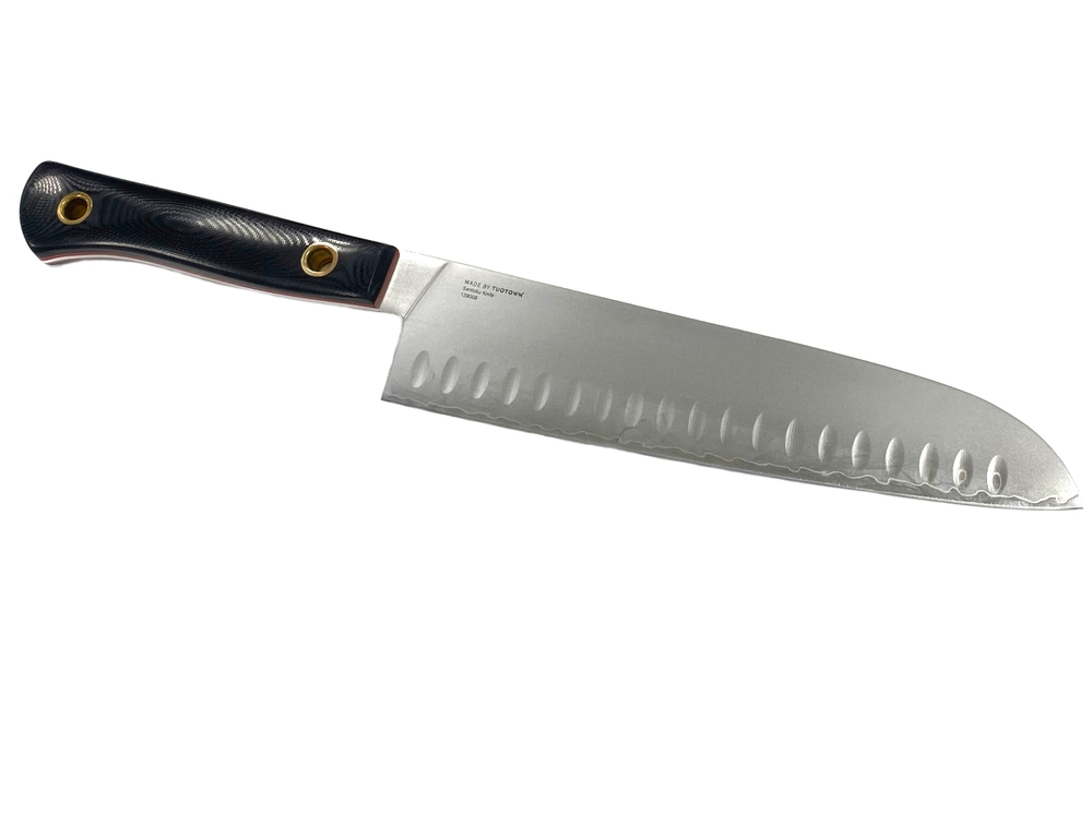 Кухонный нож Сантоку TuoTown XiuCai 23,5 см, Laminated VG10+Aus8, рук-ть G10, арт.129008