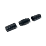 Коннектор RJ45 cat 6, герметичный соединитель для интернет кабеля (бочка), черный, 1 шт