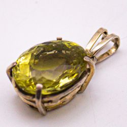 Подвеска серебро 925° — Цитрин