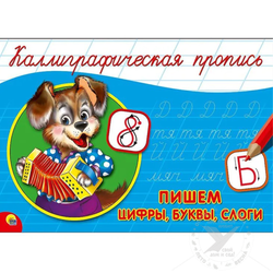 Каллиграфическая пропись. Пишем цифры, буквы, слоги