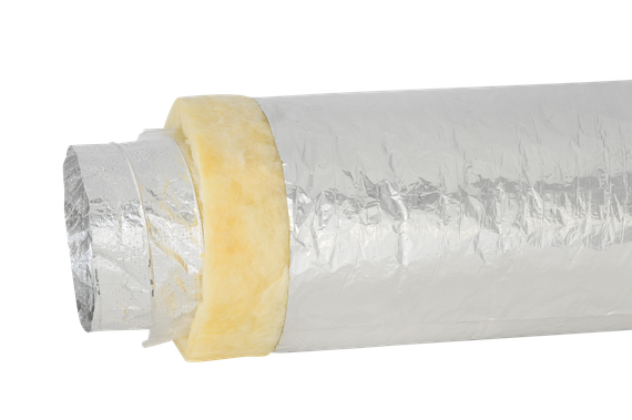 SONODEC 25-DS102мм x10м Звукопоглощающий гибкий алюминиевый воздуховод (Нидерланды)