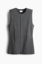 Длинный трикотажный топ из смеси с шерстью - H&M