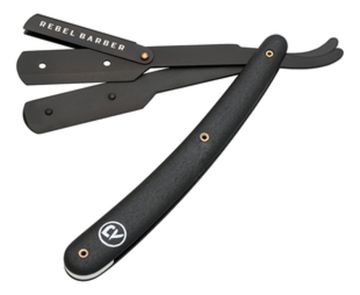 Опасная бритва со сменным лезвием REBEL BARBER Professional Black