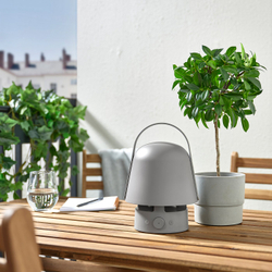 IKEA VAPPEBY  (ИКЕА ВАППЕБЙ)  -  Лампа с bluetooth-колонкой - для улицы/серая